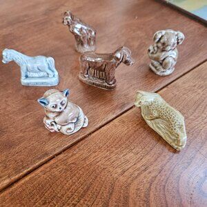 set of 6 wade whimsies various animals